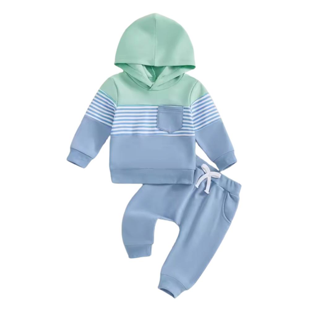 Scottie Two-Tone Stripe Lounge Set