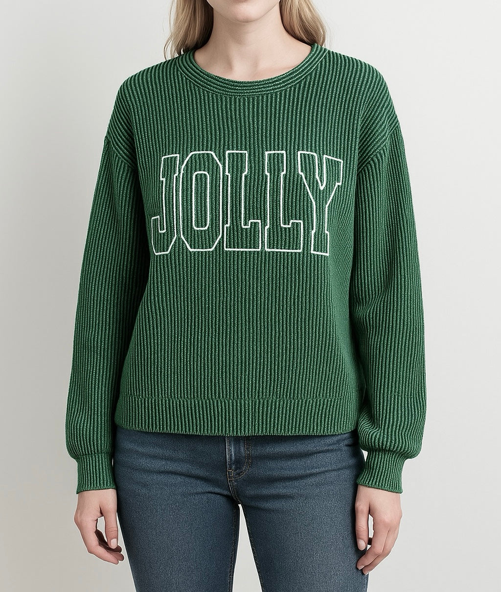 Green JOLLY Ribbed Top FB