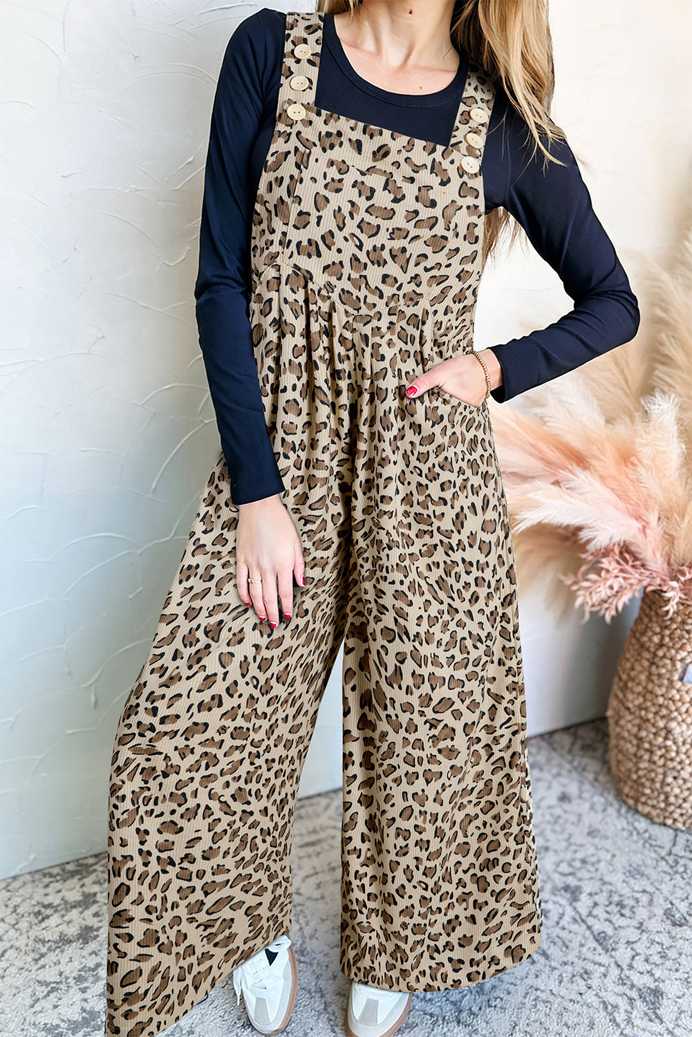 Leopard Wide Leg Jumpsuit FB
