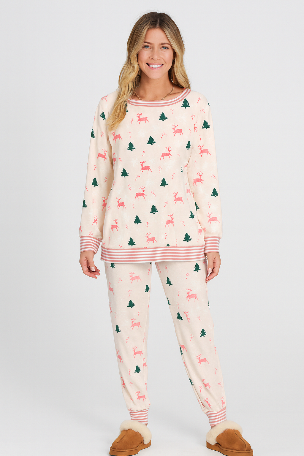 Pink Christmas Lounge Set FB