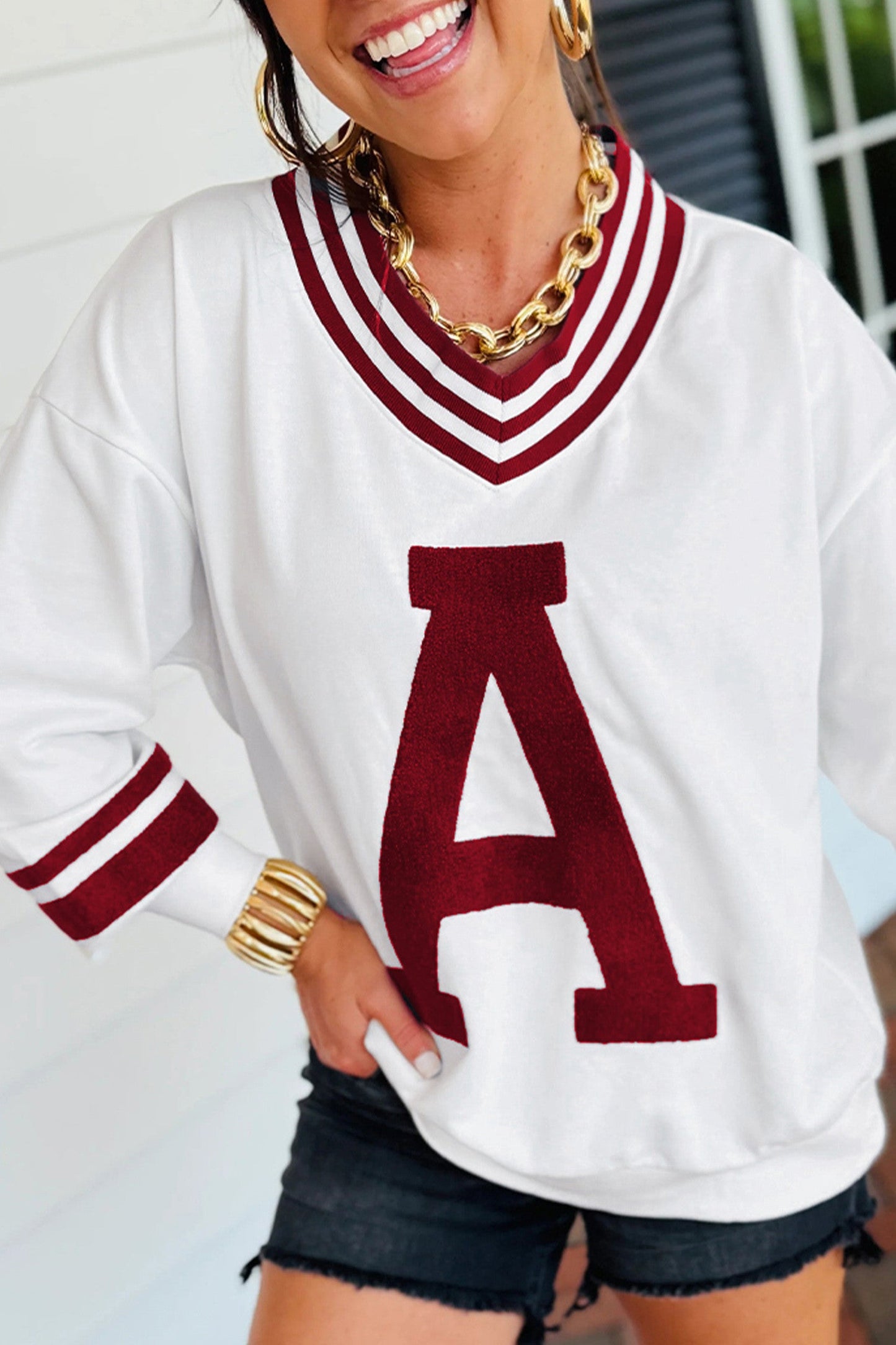 Red A Varsity Sweatshirt FB