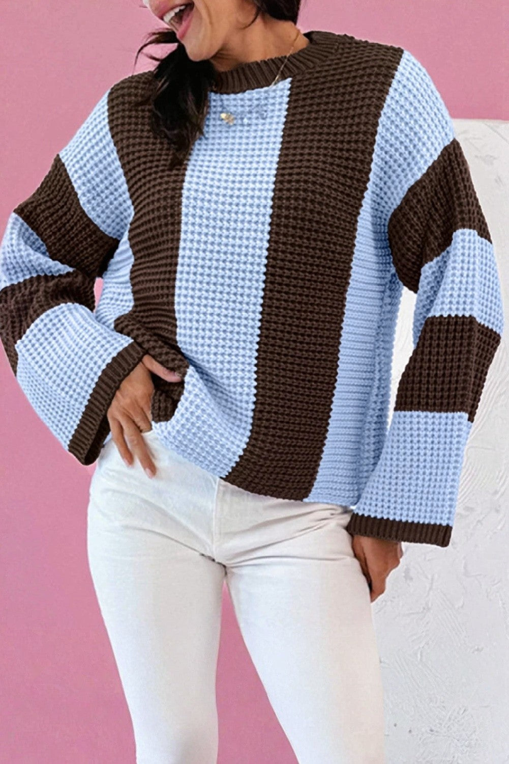 Striped Color Block Sweater FB