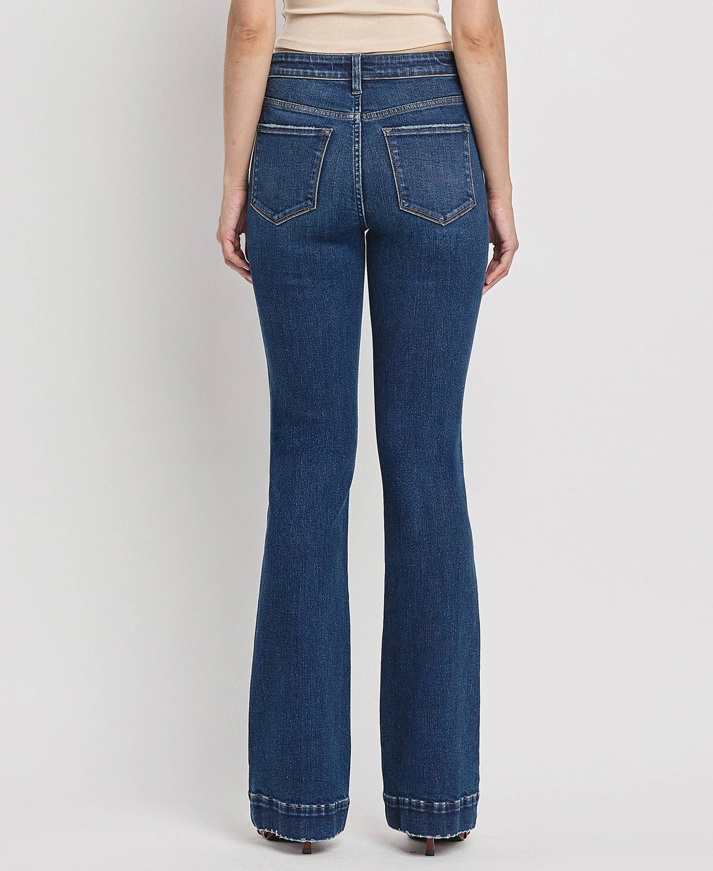 VERVET by Flying Monkey - High Rise Trouser Hem Bootcut Jeans