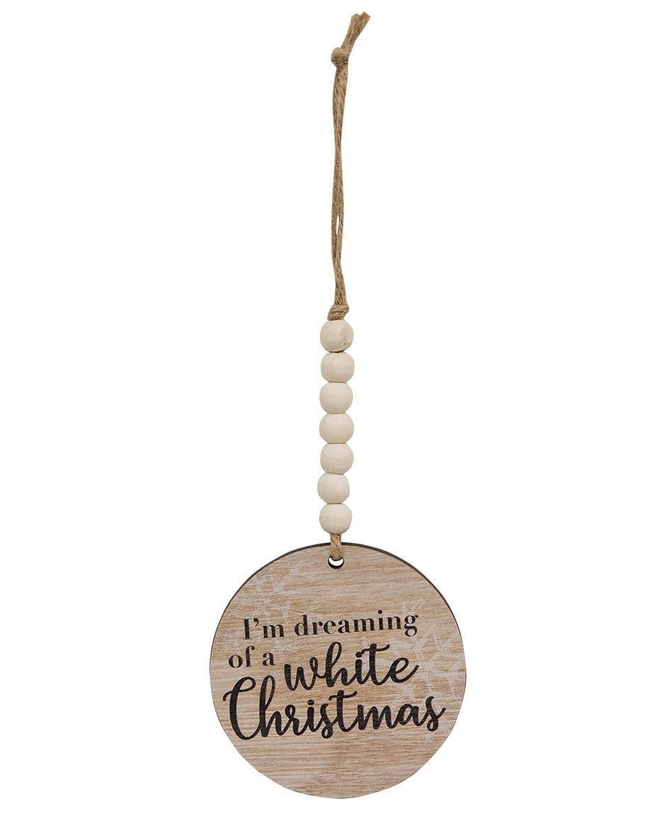 Beaded Snowflake Sayings Christmas Ornament | Multiple Options