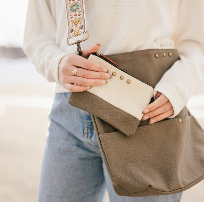 Sadie Canvas Hobo Wristlet