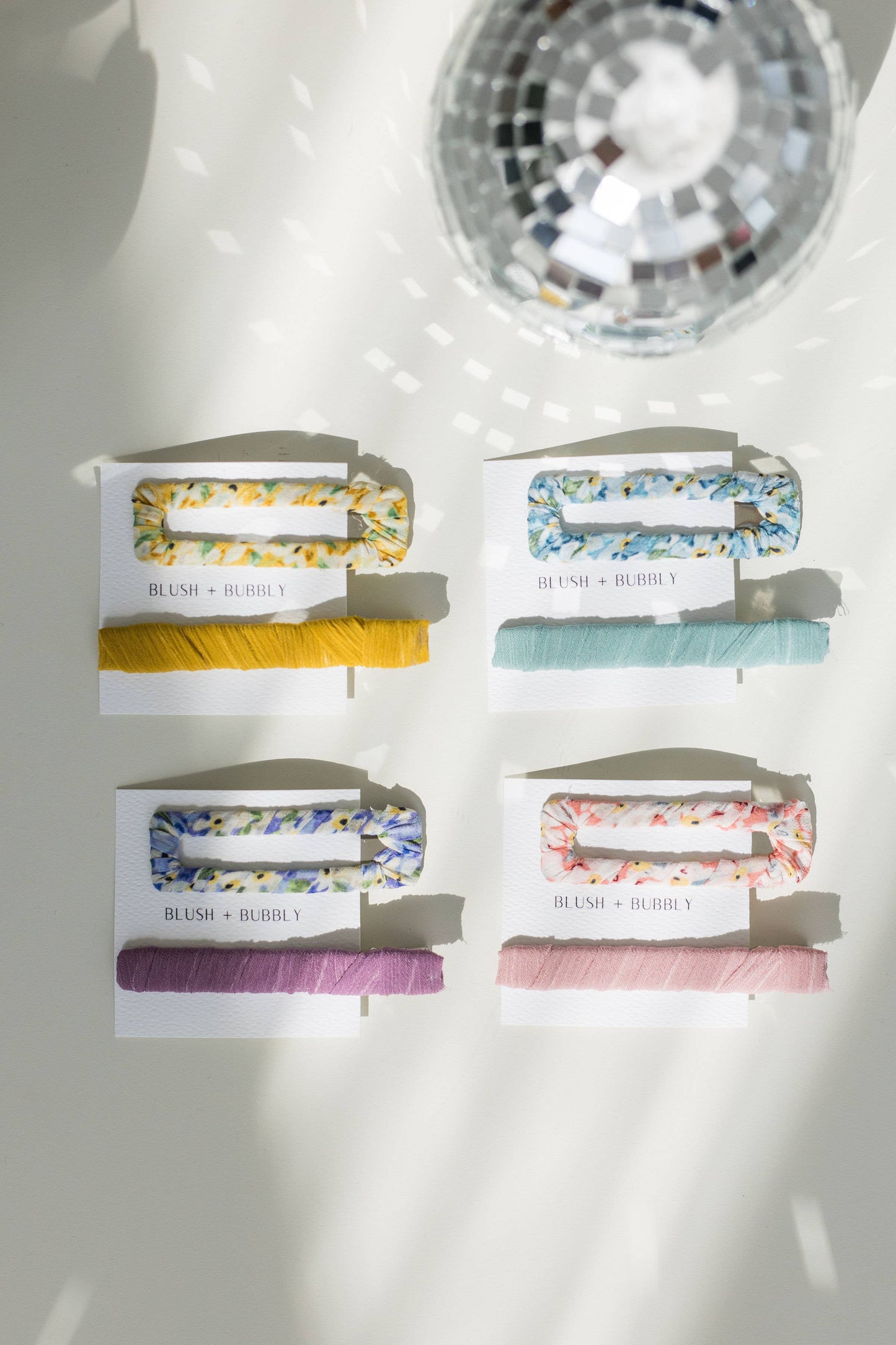 Alligator Hair Clip Set of 2 - Purple + Blue Floral