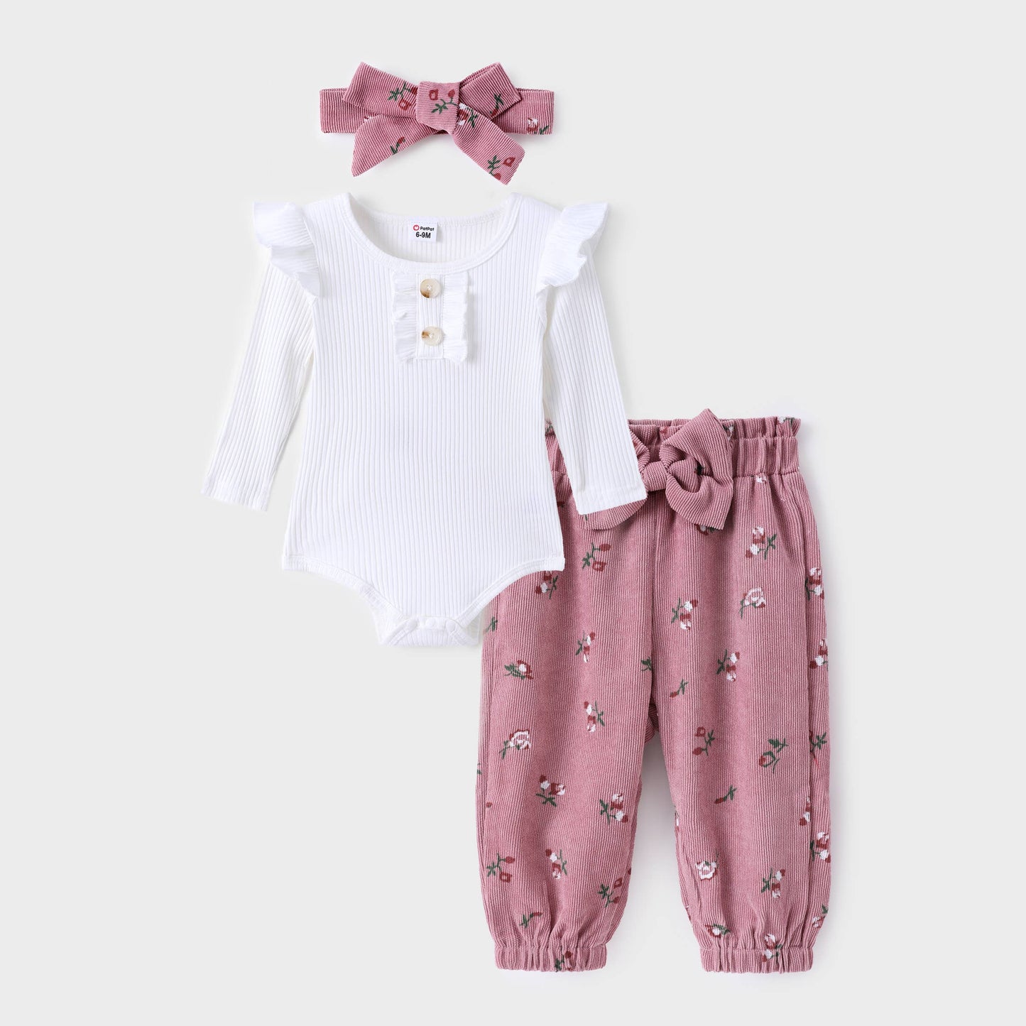 Lillian Romper, Pants + Headband Set