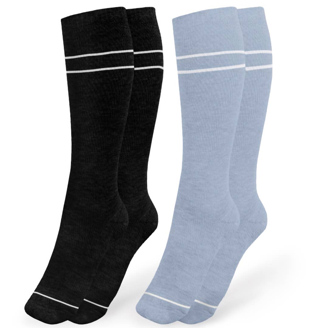 Kindred Bravely Maternity & Postpartum Compression Socks 2 Pack | Pink & Grey Heather