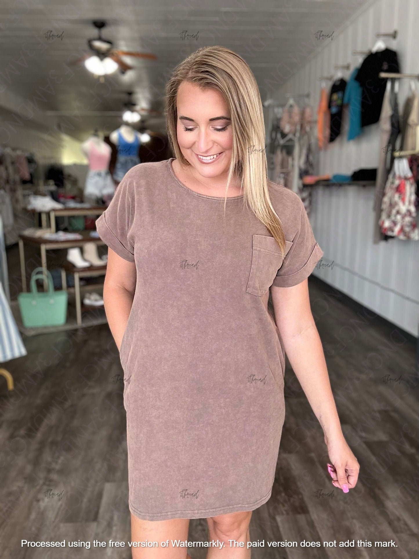 The Valery Mineral Washed Cotton Dress