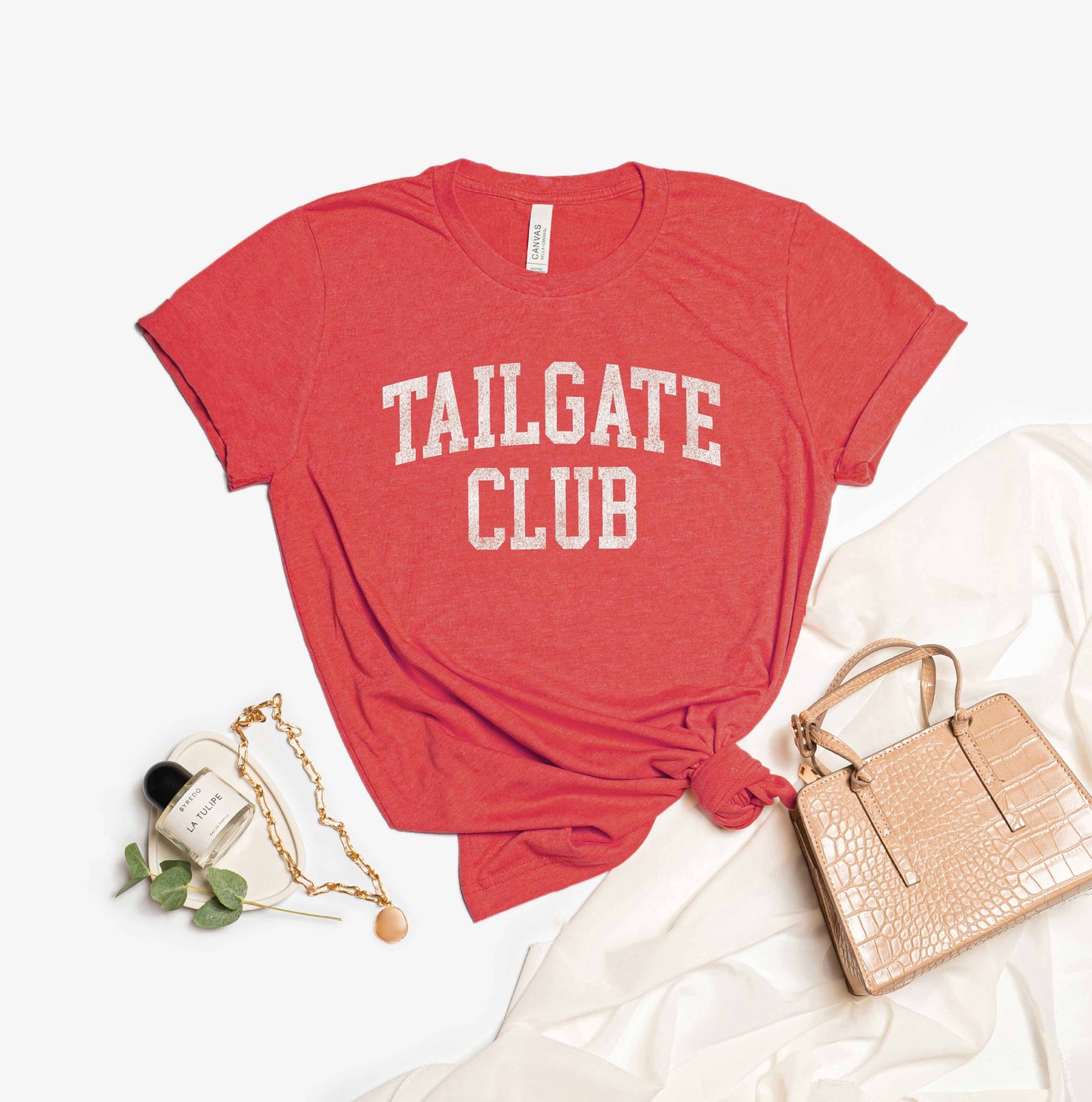 Tailgate Club Graphic Tee - Heather Red