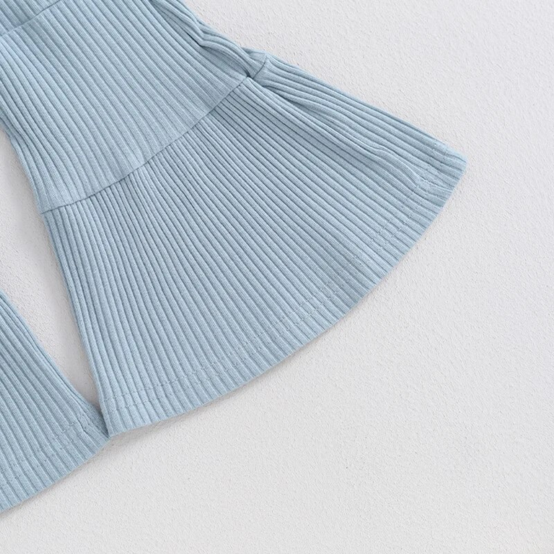 Lena Ribbed Jumpsuit - Blue