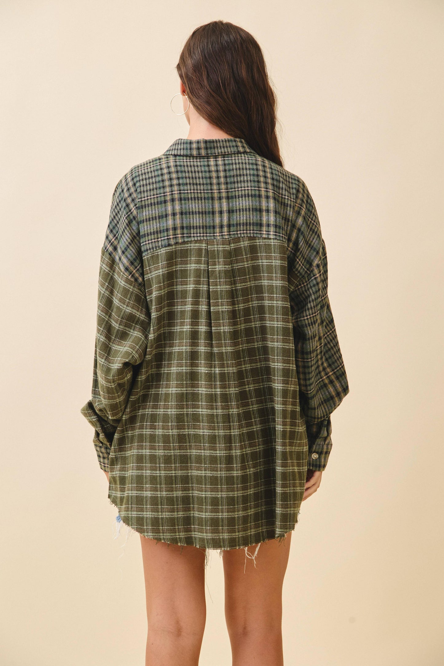 Kambrie Plaid Flannel Shirt | Olive