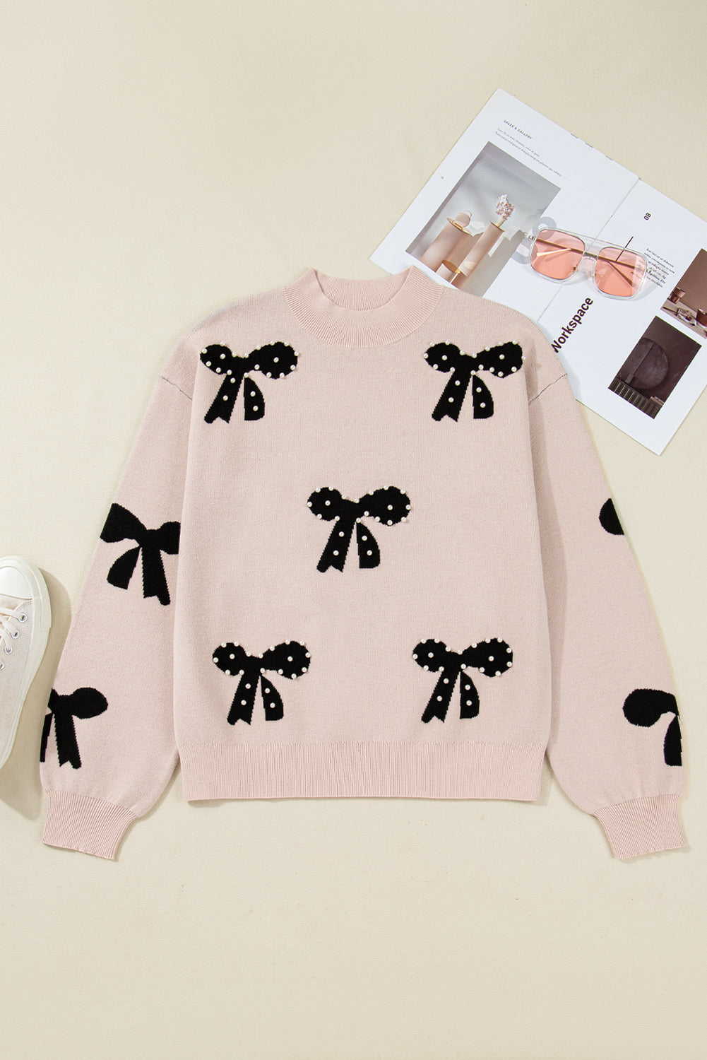 Pearl Bow Sweater FB