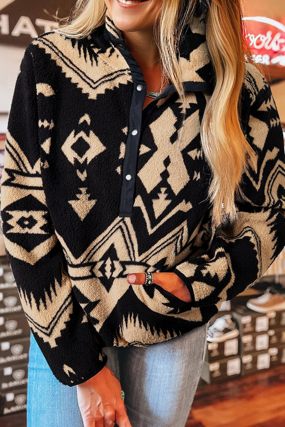 Western Aztec Sweatshirt LT