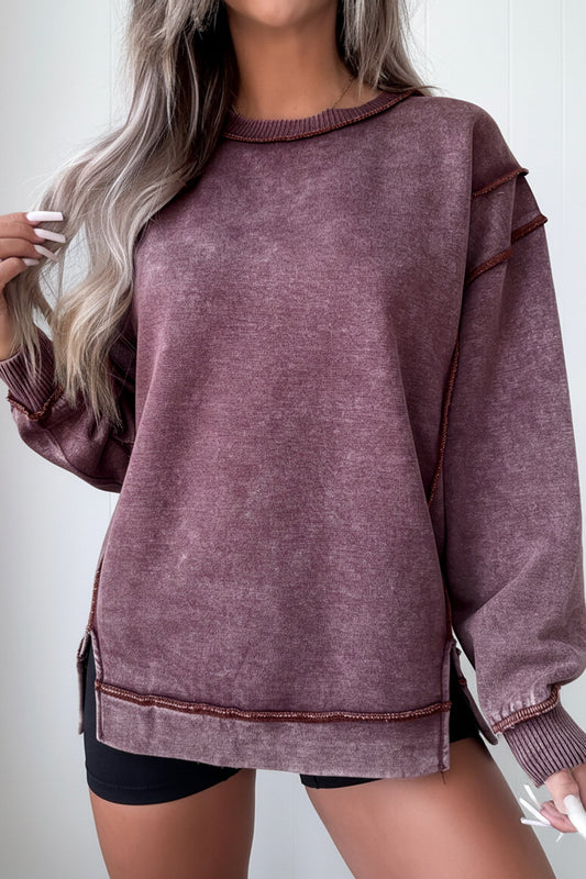 Mineral Wash Side Slit Sweatshirt FB