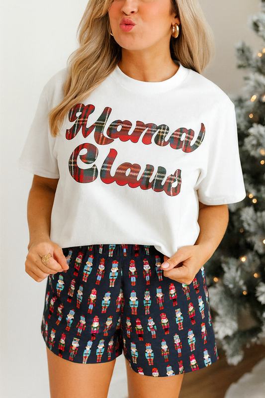 Pink Mama Claus Plaid Set FB