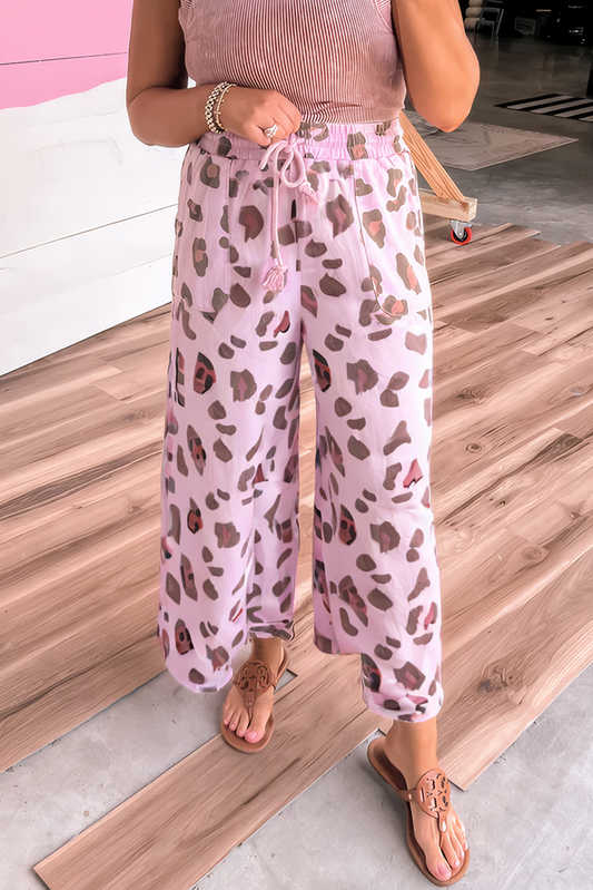 Drawstring Leopard Pants FB