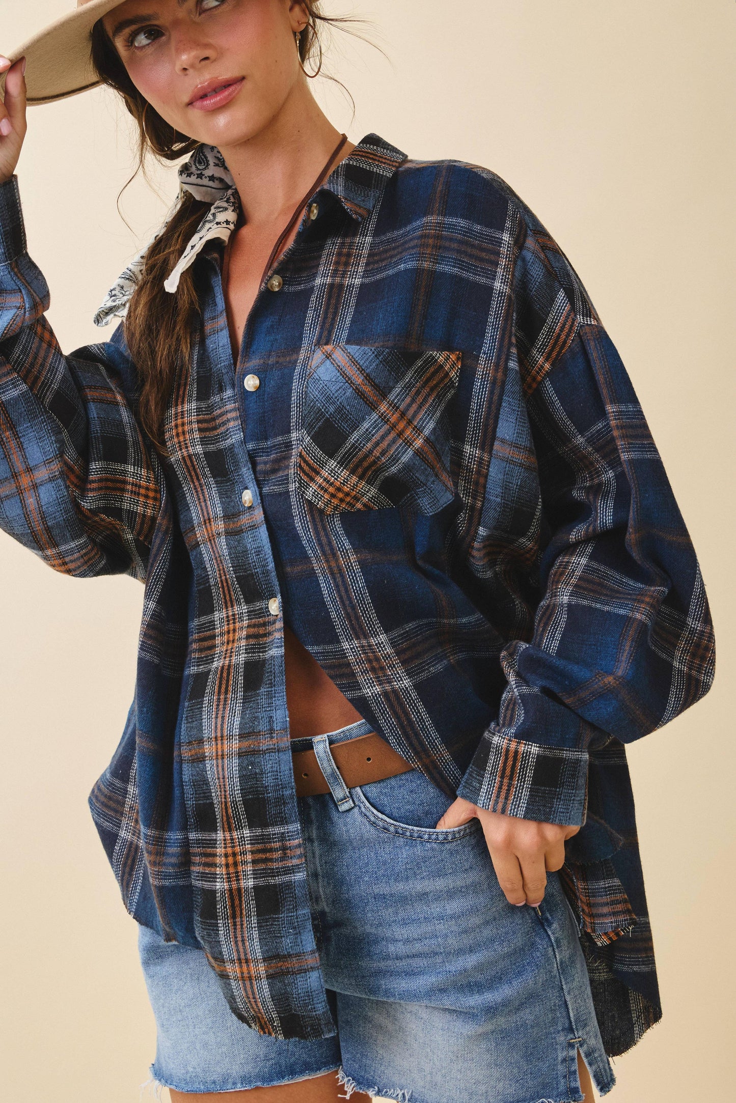 Kambrie Plaid Flannel Shirt | Olive