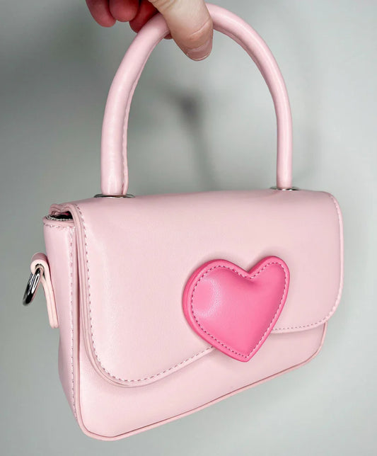 Vegan Leather Heart Clutch