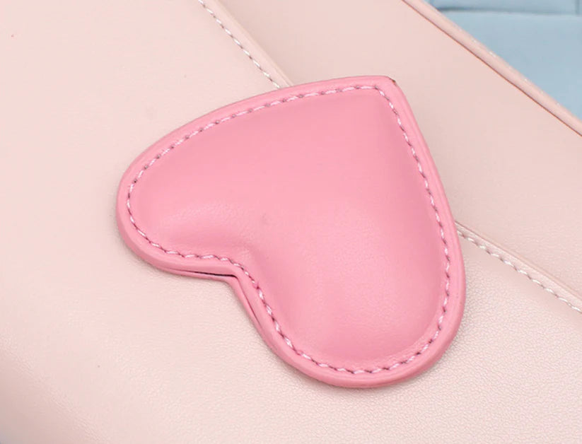 Vegan Leather Heart Clutch