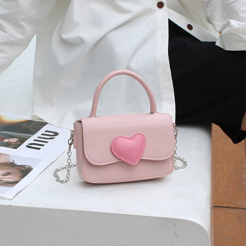 Vegan Leather Heart Clutch