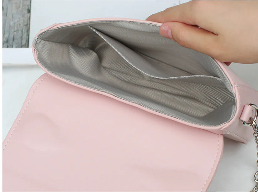 Vegan Leather Heart Clutch