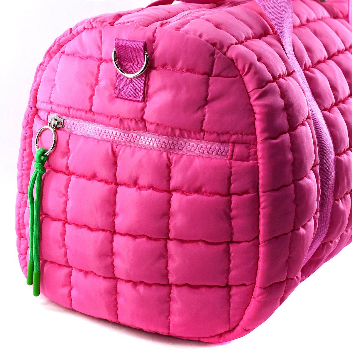 Quilted Puffer Weekender/Duffel Bag | Taupe