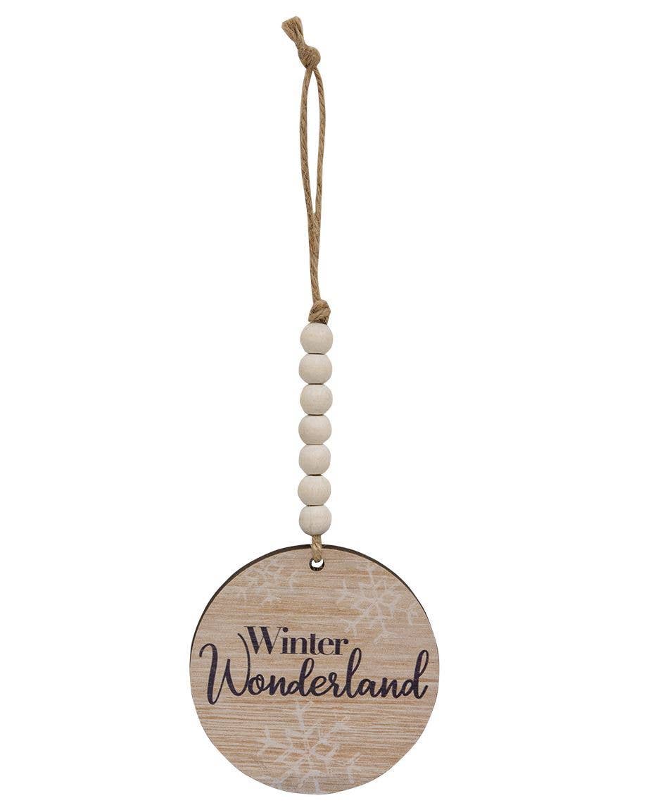 Beaded Snowflake Sayings Christmas Ornament | Multiple Options