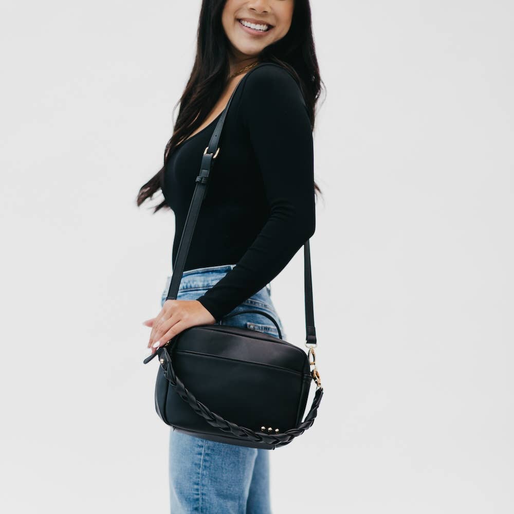 Harriet Handle Crossbody and Shoulder Bag: Black