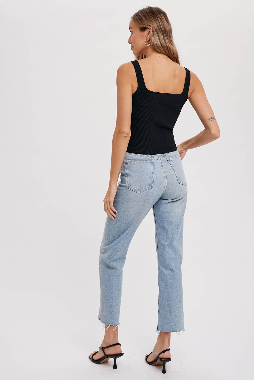 Essential Ribbed Tank - Black