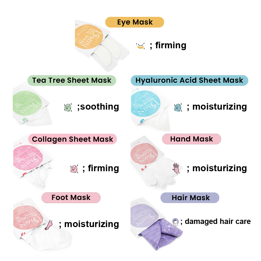 Naisture 15 Min Pamper Me Kit for Skin Care & Beauty (7 pack)