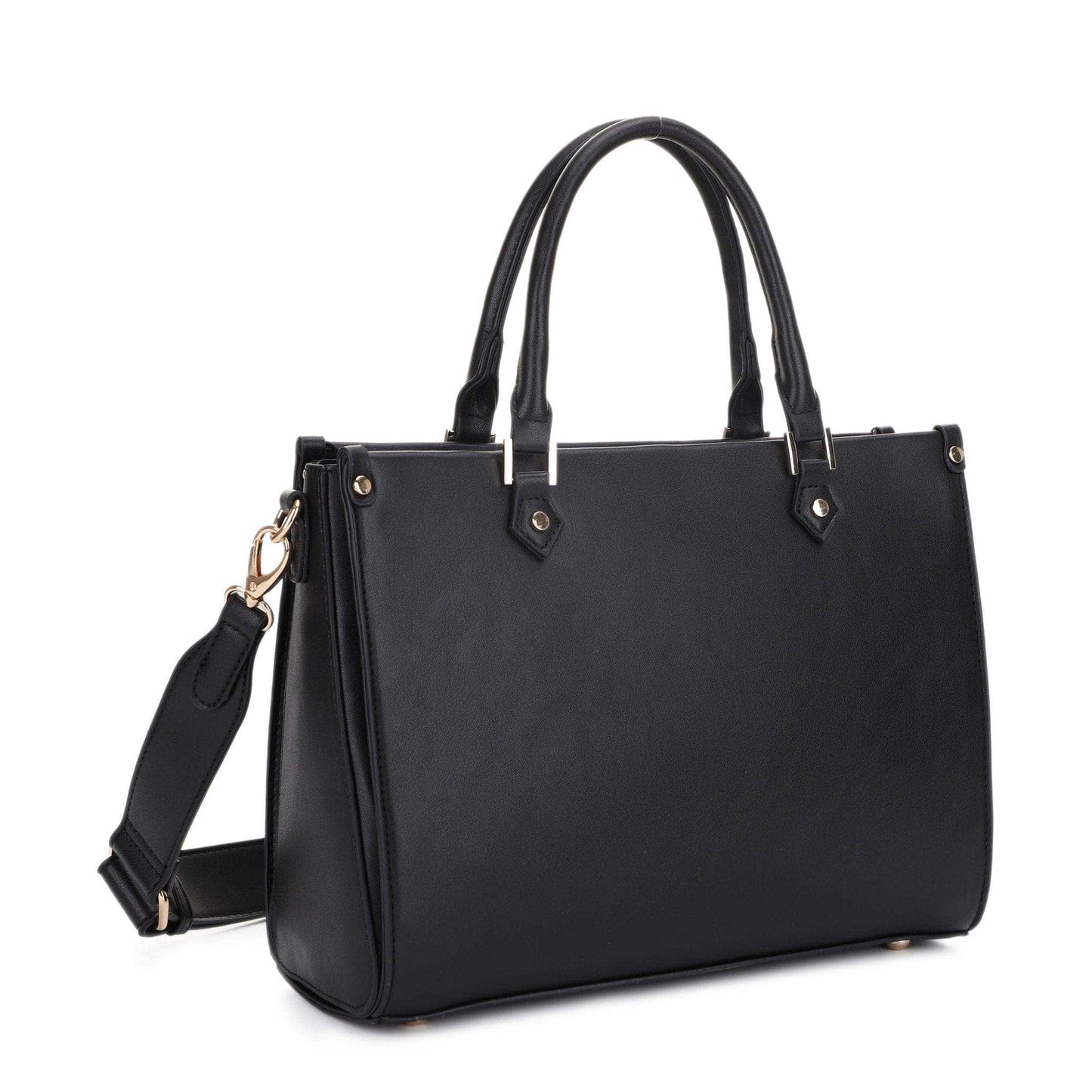 Marcia Boxy Satchel/Crossbody Bag | Black