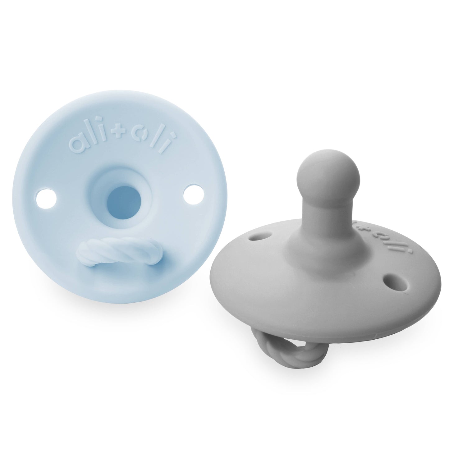 Pacifier Set Round | Iron + Sky