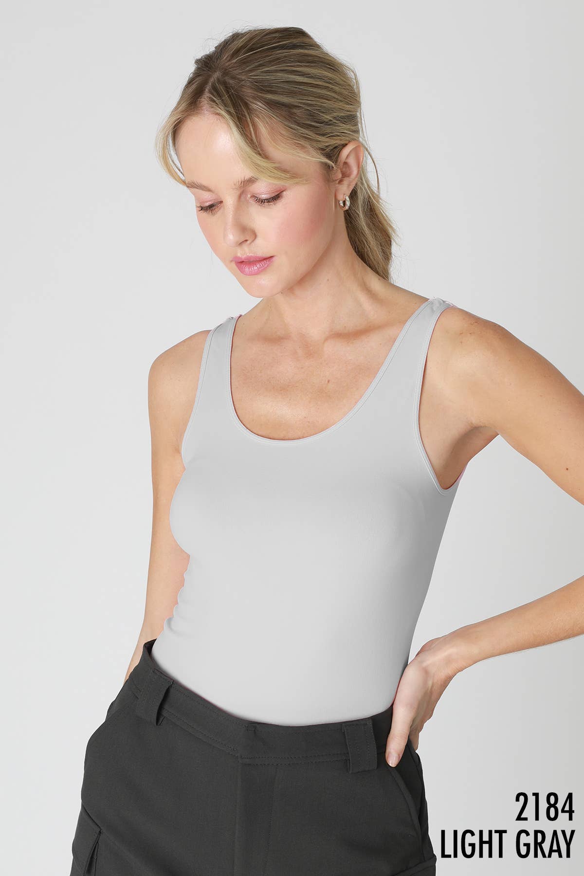 Plain Jersey Tank Top | White