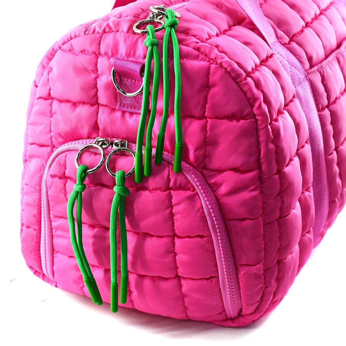 Quilted Puffer Weekender/Duffel Bag | Sage