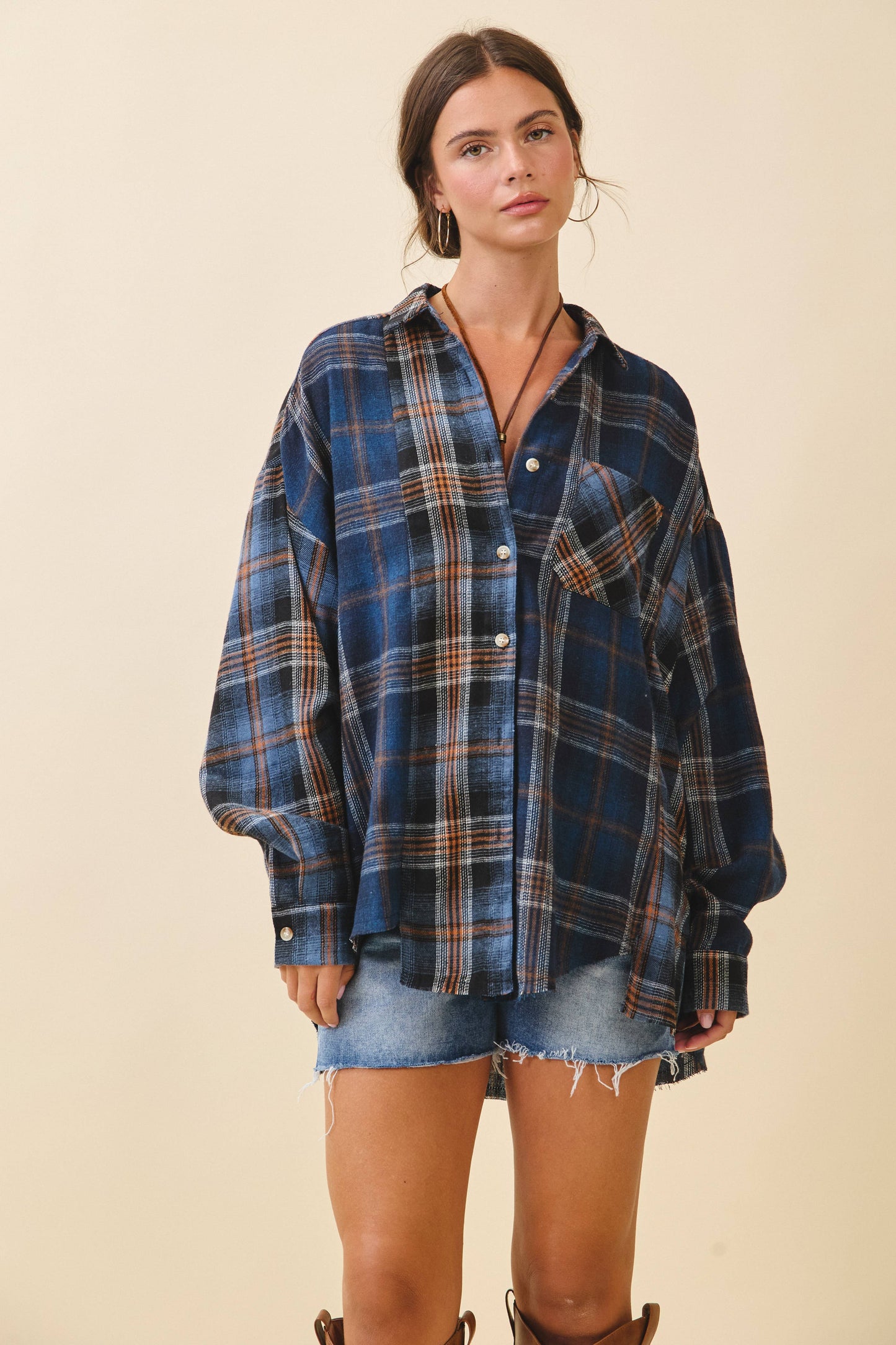 Kambrie Plaid Flannel Shirt | Olive