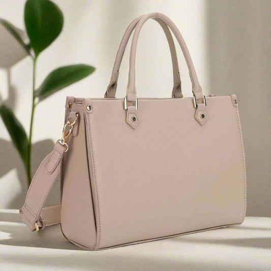 Marcia Boxy Satchel/Crossbody Bag | Taupe