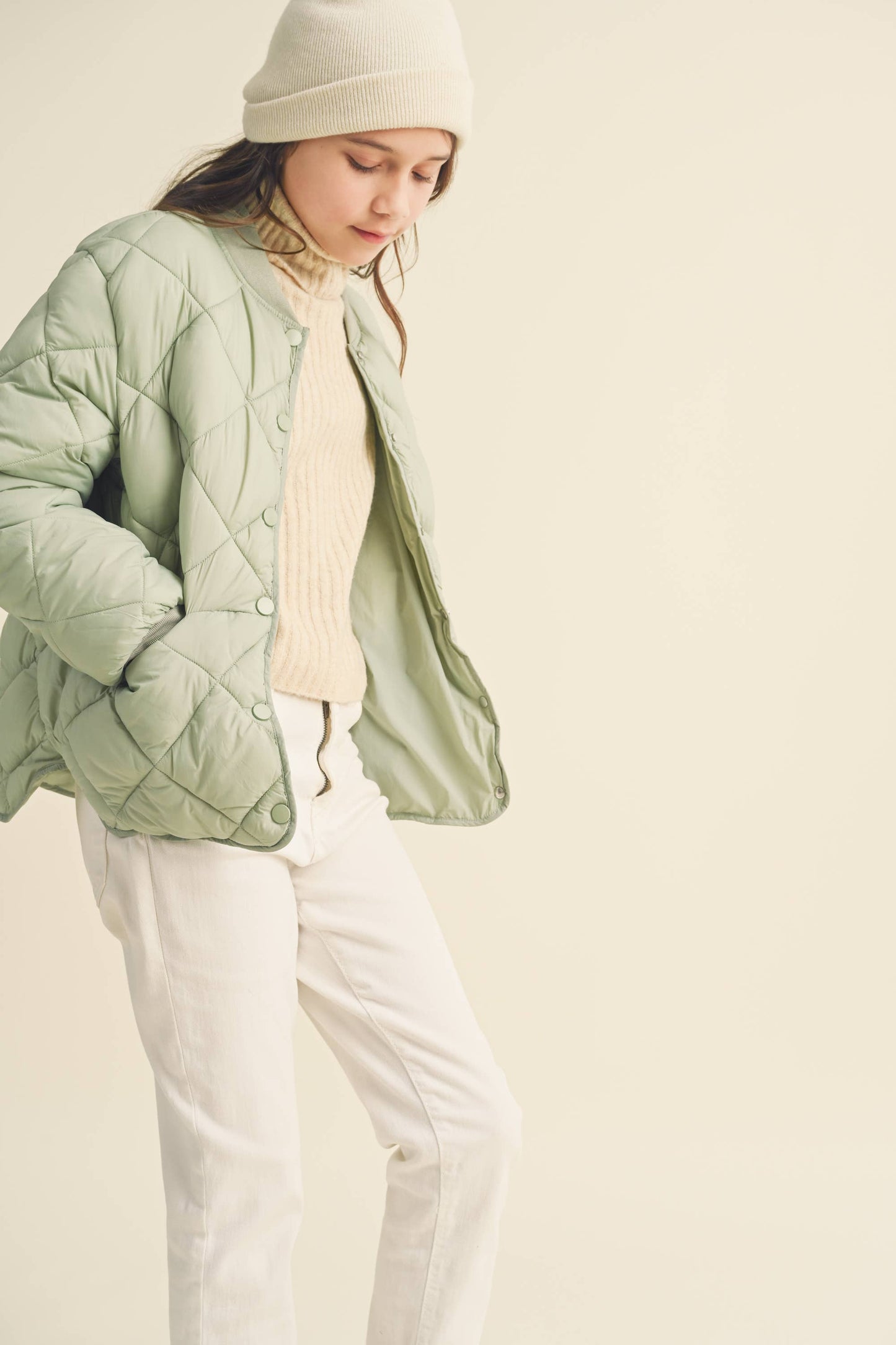 Summer Tween Quilted Jacket | Sage