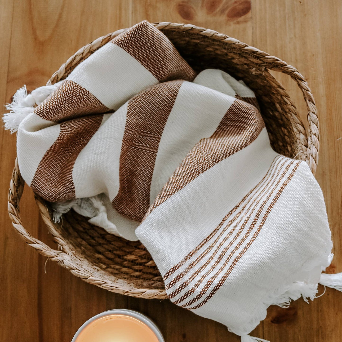 Turkish Cotton Hand Towel | Neutral