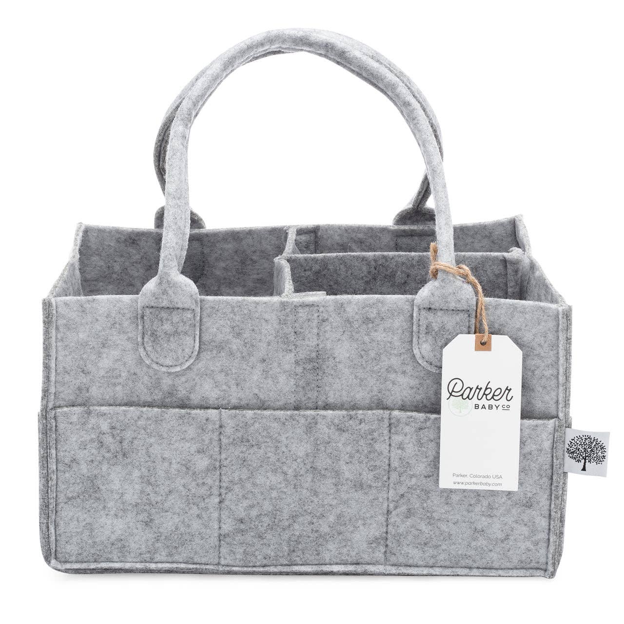 Diaper Caddy in Gray: Large (16 x 10 x 7")