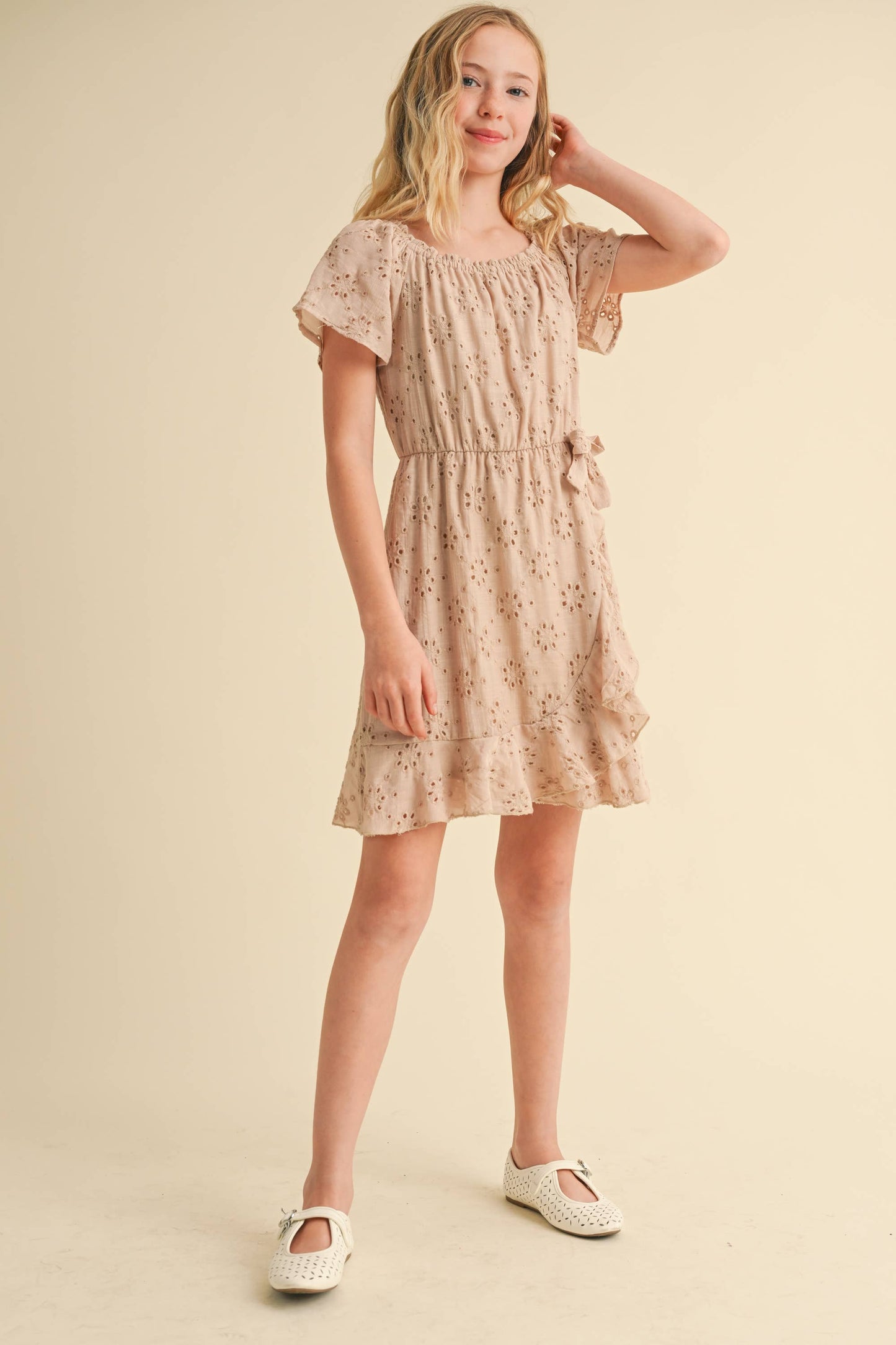 Delilah Tween Faux Wrap Dress