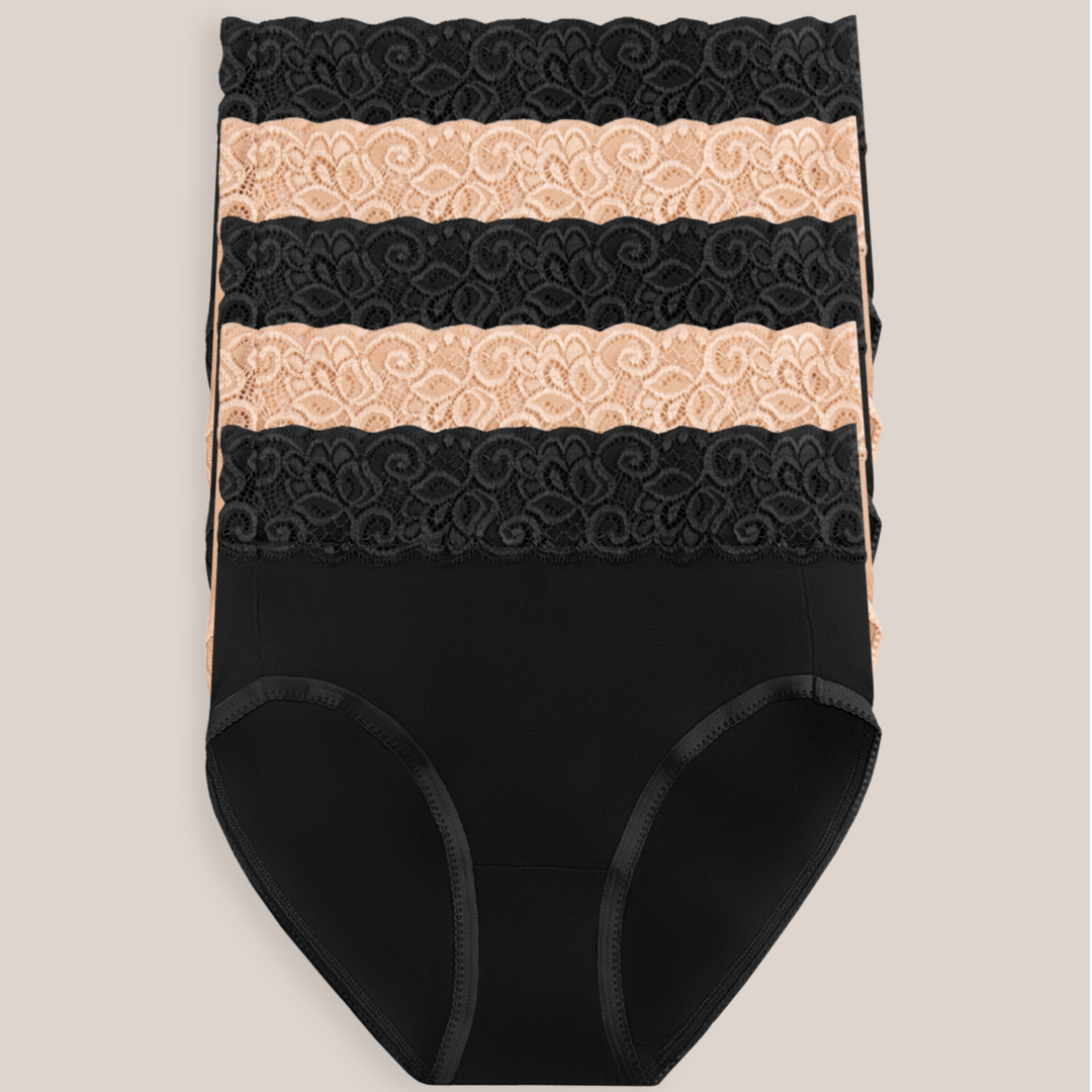 Kindred Bravely High-Waisted Postpartum Recovery Panties (5 Pack) | Dusty Hues