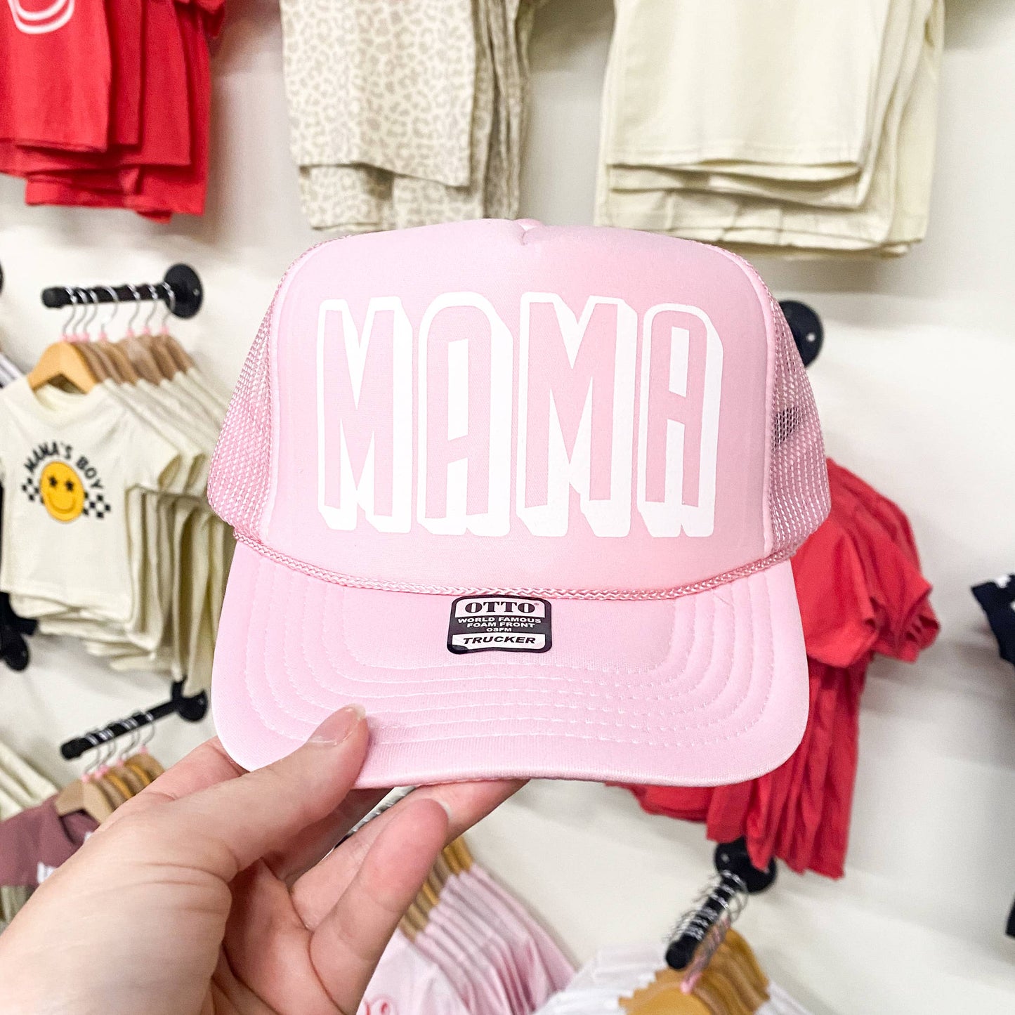 Mama Trucker Hat: Nude