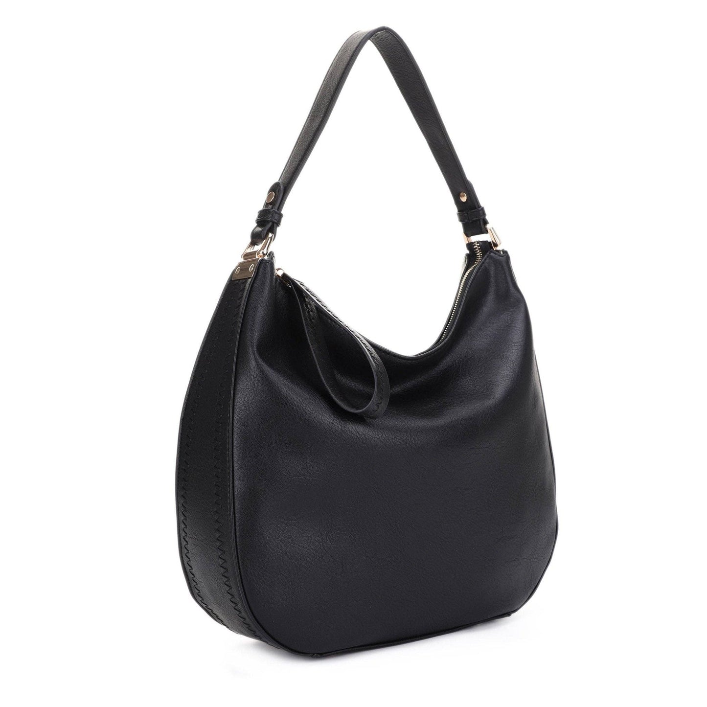 Zane Minimalistic Hobo Bag | Black