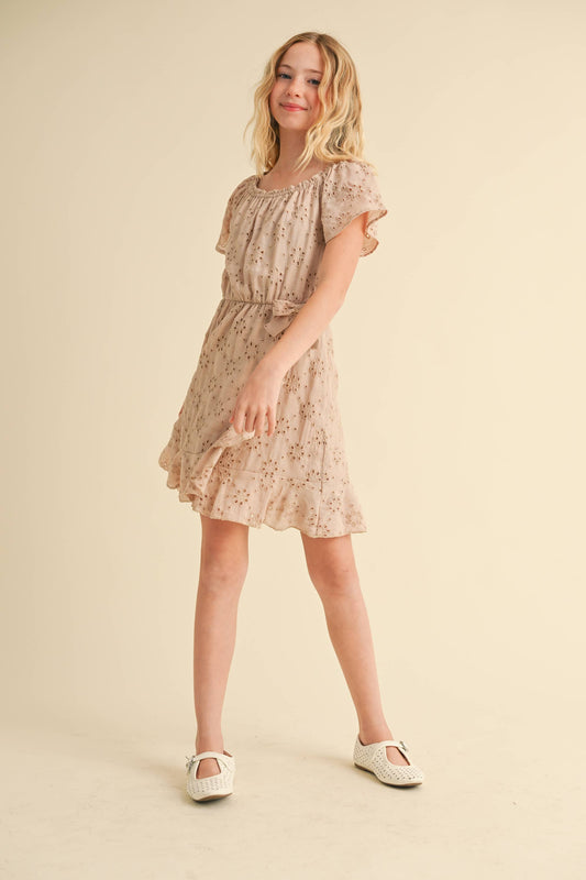 Delilah Tween Faux Wrap Dress