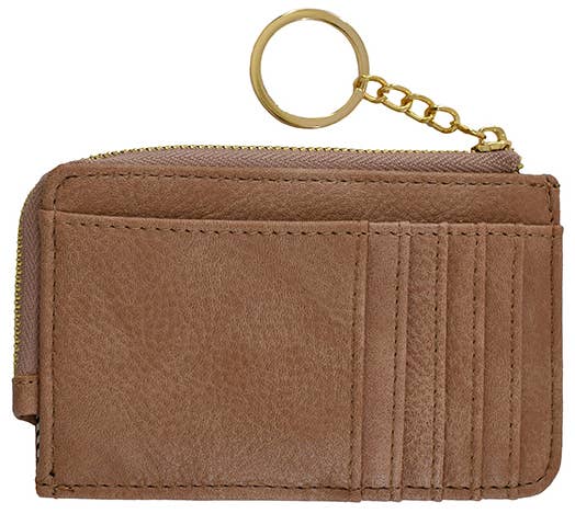 Small But Big Faux Leather Card Holder Wallet | Taupe