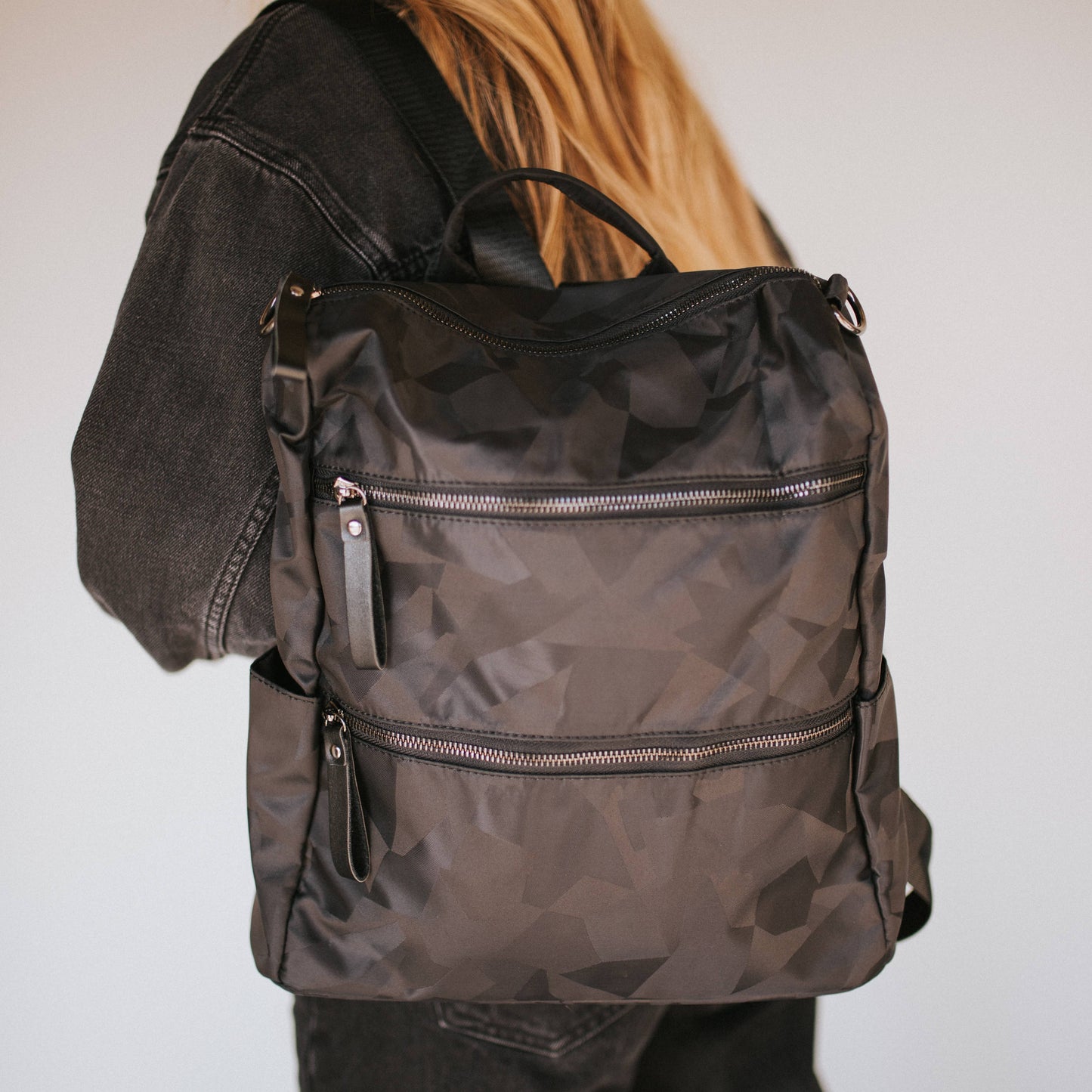 Nori Nylon Backpack - Black