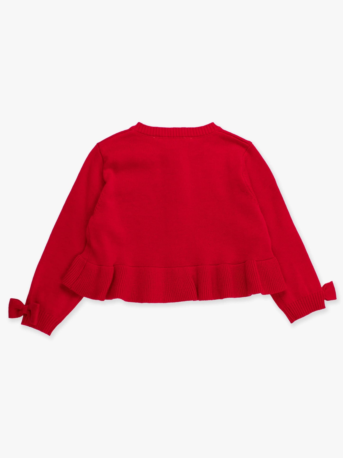 Baby + Girls Peplum Cardigan | Red