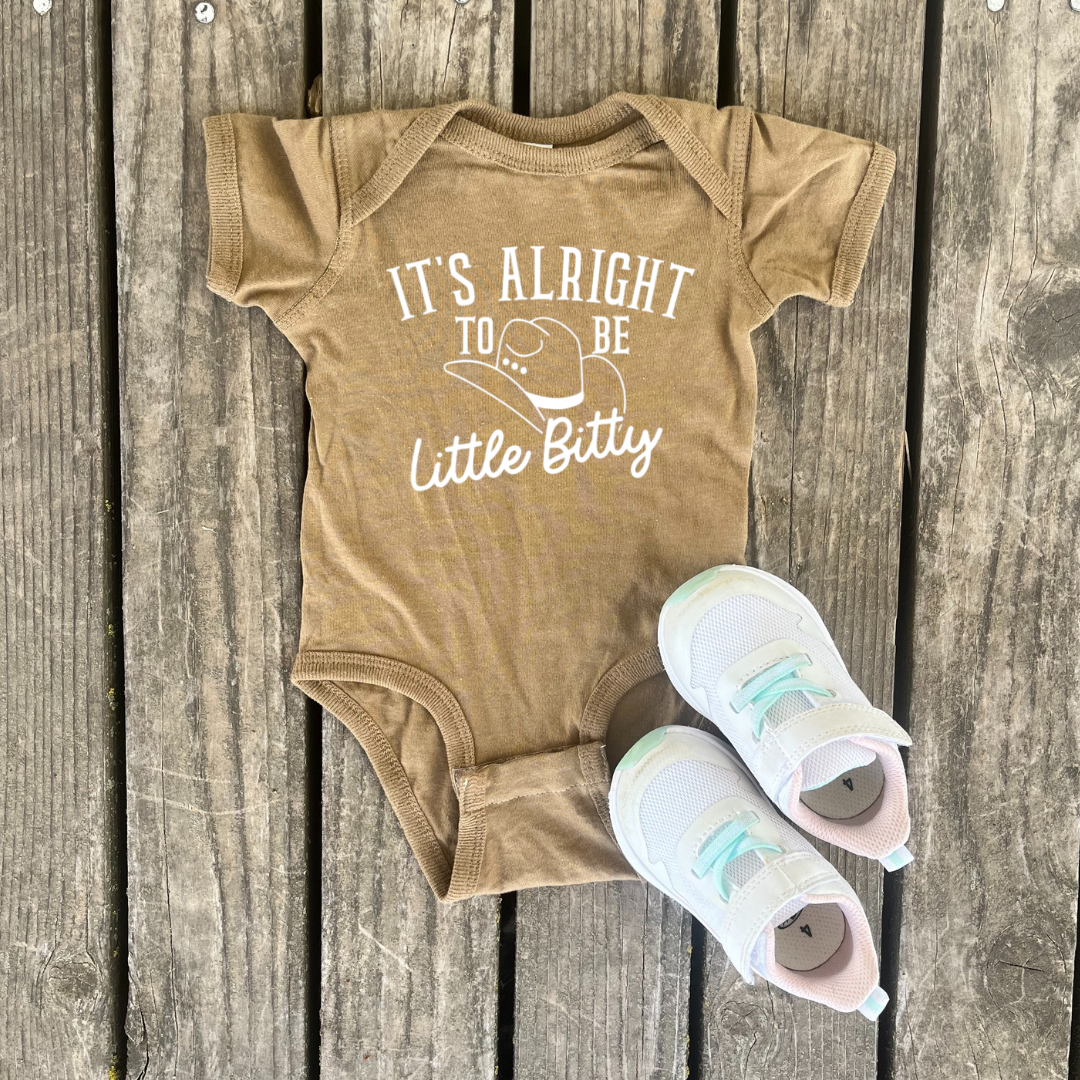 It's Alright To Be Little Bitty Infant Bodysuit | Brown