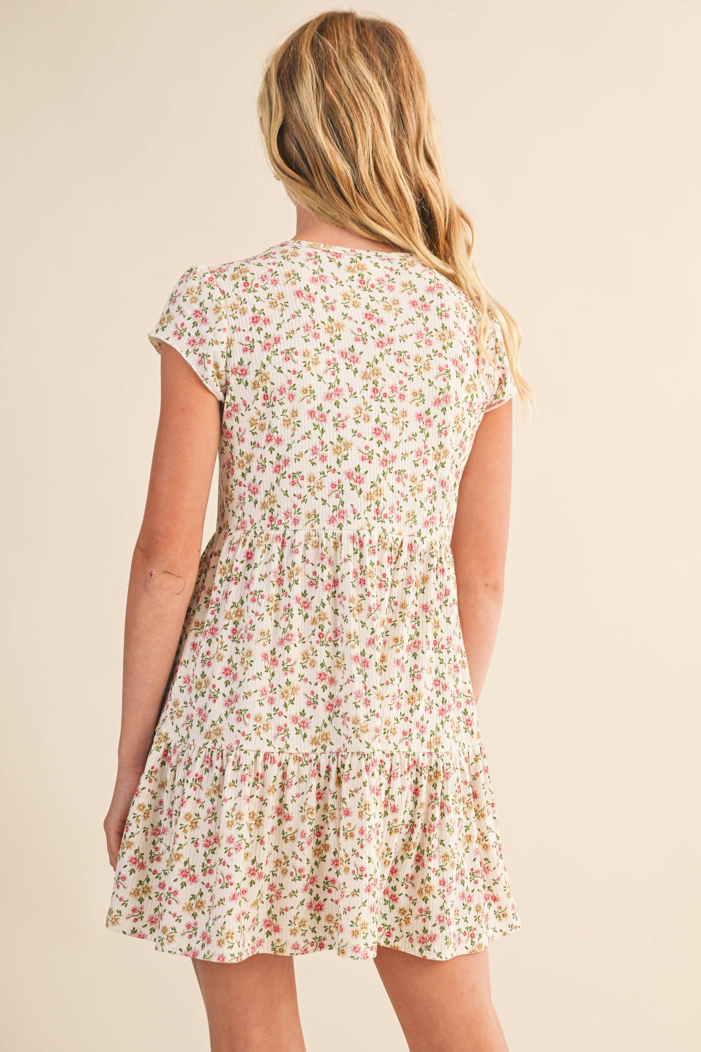 Delaney Tween Tiered Floral Dress